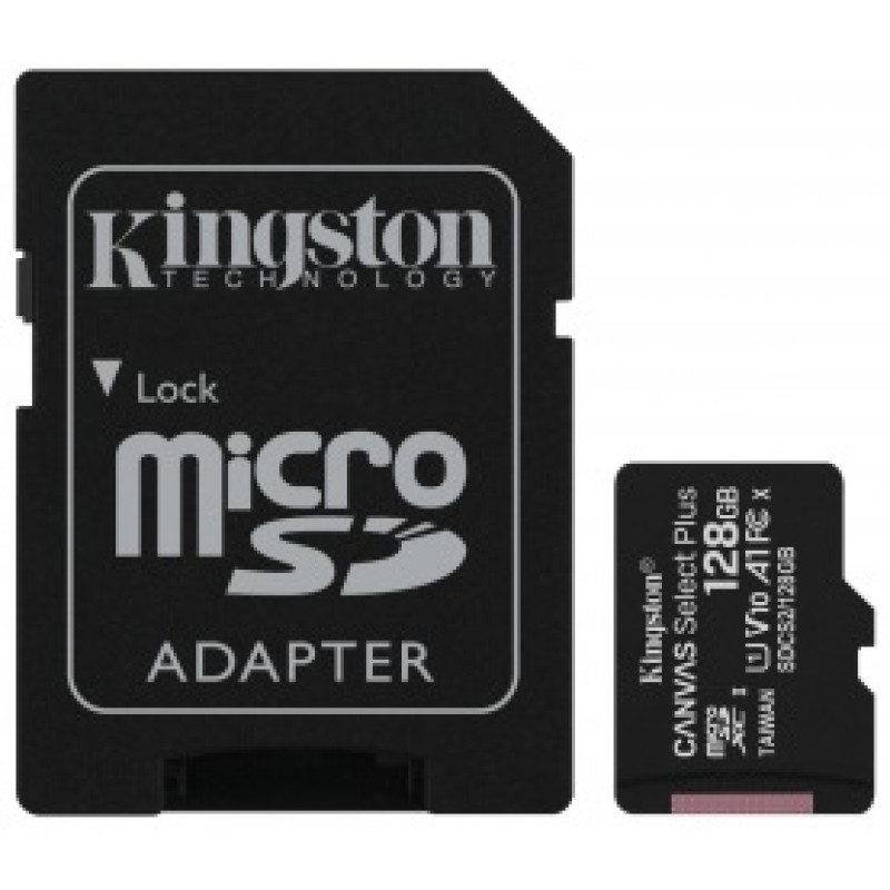 Карта пам'яті Micro SD Kingston 128 Gb Class 10 Canvas Select+