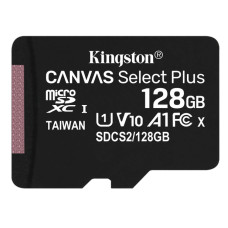 Карта памяти Micro SD Kingston 128 Gb Class 10 Canvas Select+