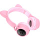 Наушники Bluetooth CAT Ear Hoco W27 с подсветкой Pink