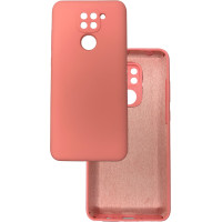 Чехол накладка Silicone Cover Soft Touch ЗК Xiaomi Redmi Note 9 Розовый