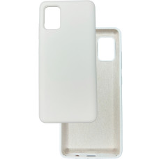 Чехол накладка Silicone Cover Soft Touch ОК Samsung A51 Белый
