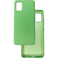 Чехол накладка Silicone Cover Soft Touch ОК Samsung A51 Мятный