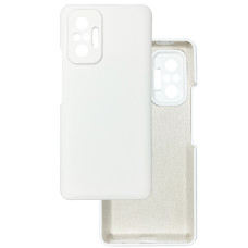 Чехол накладка Silicone Cover Soft Touch ЗК Xiaomi Redmi Note 10 Pro/Max Белый