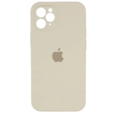 Чехол Silicone Case Square Full+Camera iPhone 11 Pro Max бежевий