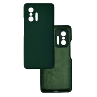 Чохол накладка Silicone Cover Soft Touch ЗК Xiaomi 11T / 11T Pro Темно-зелений