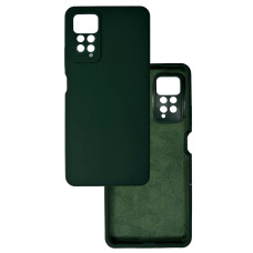 Чехол накладка Silicone Cover Soft Touch ЗК Xiaomi Redmi Note 11 Pro / Note 12 Pro 4G / Poco X4 NFC Темно-зеленый
