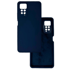 Чехол накладка Silicone Cover Soft Touch ЗК Xiaomi Redmi Note 11 Pro / Note 12 Pro 4G / Poco X4 NFC Темно-синий
