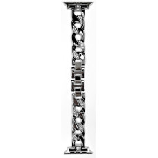 Ремінець Apple Watch металевий Diamond strap 42/44/45/49 mm Silver