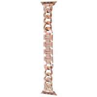 Ремінець Apple Watch металевий Diamond strap 42/44/45/49 mm Rose gold