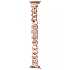 Ремінець Apple Watch металевий Diamond strap 42/44/45/49 mm Rose gold