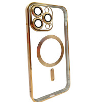 Чохол Shining Case With MagSafe із захисними лінзами на камеру iPhone 14 Pro Gold
