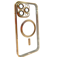 Чехол Shining Case With MagSafe c защитными линзами на камеру iPhone 14 Pro Gold