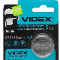 Батарейка VIDEX CR2430 Li-Ion 3V