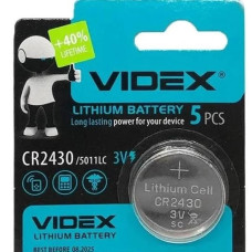 Батарейка VIDEX CR2430 Li-Ion 3V