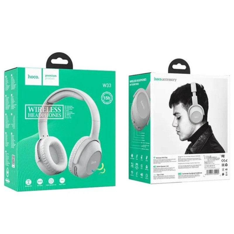 Наушники Bluetooth Hoco W33 Gray