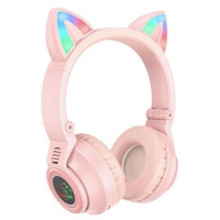 Навушники Bluetooth CAT Ear Borofone BO18 Pink