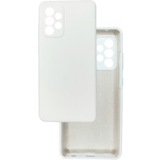 Чехол накладка Silicone Cover Soft Touch ЗК Samsung A52 Белый