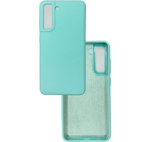 Чехол накладка Silicone Cover Soft Touch ОК Samsung S21 FE Тиффани