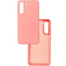 Чохол накладка Silicone Cover Soft Touch ВК Samsung S21 FE Рожевий