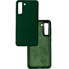 Чохол накладка Silicone Cover Soft Touch ВК Samsung S21 FE Темно-зелений
