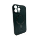 Чохол накладка Paika Carbone Case with Magsafe iPhone 14 Pro Max Зелений
