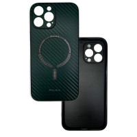 Чехол накладка Paika Carbone Case with Magsafe iPhone 14 Pro Max Зеленый