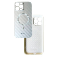 Чохол накладка Paika Carbone Case with Magesafe iPhone 14 Pro Білий