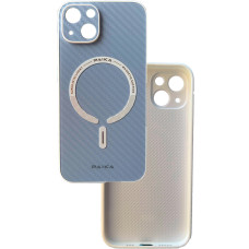 Чохол накладка Paika Carbone Case with Magesafe iPhone 14 Plus / 15 Plus Блакитний