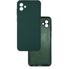 Чехол накладка Silicone Cover Soft Touch ЗК Samsung A04e/M04 Темно-зеленый