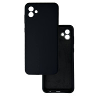 Чехол накладка Silicone Cover Soft Touch ЗК Samsung A04e/M04 Черный