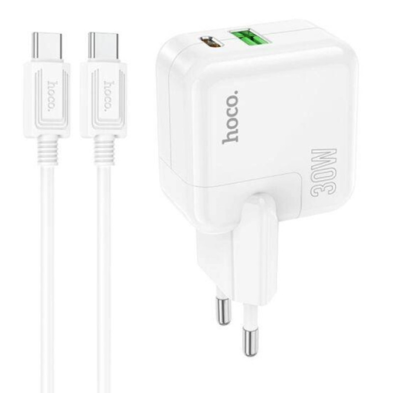 Зарядний пристрій Hoco C111A PD30W+QC3.0+ кабель Type-C to Type-C