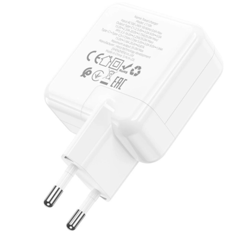 Сетевой адаптер Hoco C110A Lucky 2 USB-C PD35W