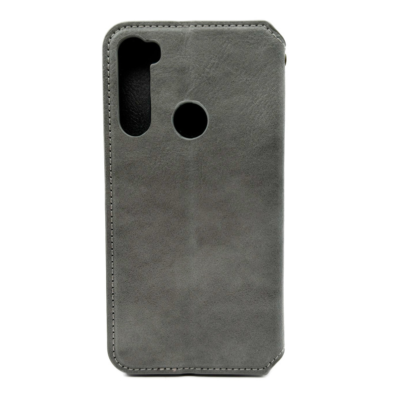 Чехол книжка кожаный Cubic Xiaomi Redmi Note 8 / Note 8 2021 Серый