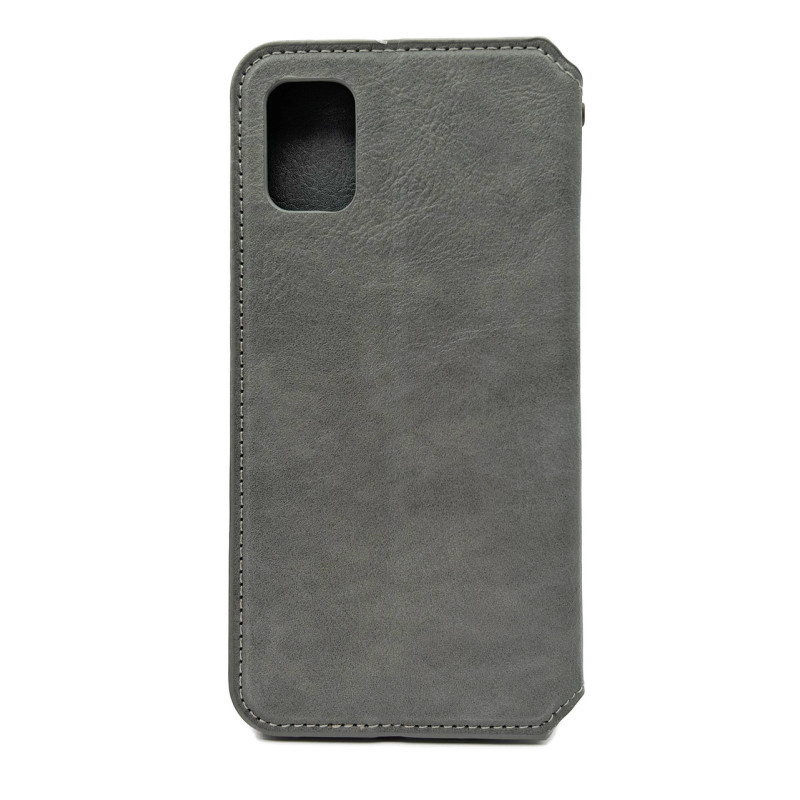 Чехол книжка кожаный Cubic Samsung A51 Серый