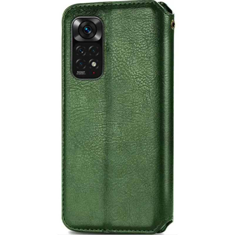 Чехол книжка кожаный Cubic Xiaomi Redmi Note 11/11s 4G / Note 12S Зеленый
