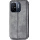 Чохол книжка шкіряний Cubic Xiaomi Redmi 12C / 11A Сірий