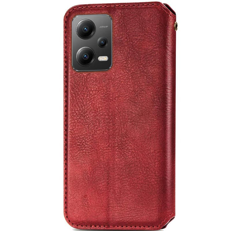 Чехол книжка кожаный Cubic Xiaomi Redmi Note 12 Pro/Poco X5 Pro/X5 Pro 5G Красный