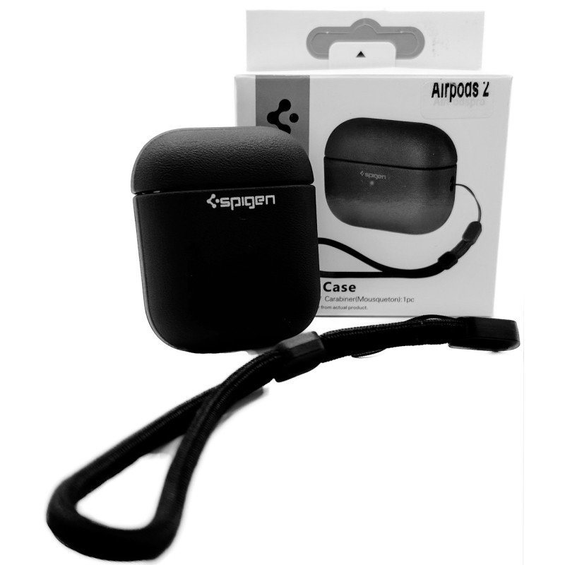 Чехол футляр SGP для наушников AirPods 1/2 Black