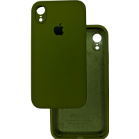 Чехол Silicone Case Camera Protective iPhone Xr Зеленый (Dark olive)