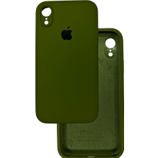 Чохол Silicone Case Camera Protective iPhone Xr Зелений (Dark olive)