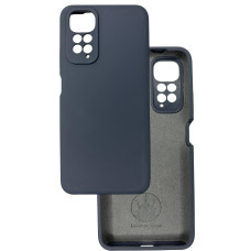 Чехол накладка Silicone Cover Soft Touch ЗК Xiaomi Redmi Note 11 4G Темно-серый