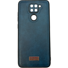 Чехол накладка кожаный Mustang Xiaomi Redmi Note 9 Темно-синий