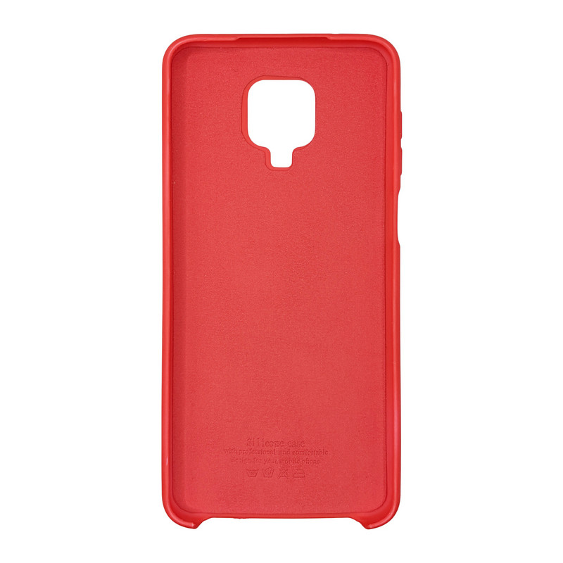 Чехол накладка Silicone Case Xiaomi Redmi Note 9s/Pro/Max Красный