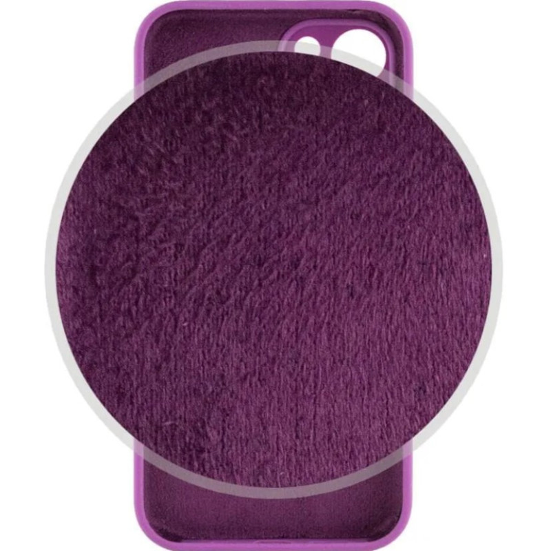 Чохол Silicone Case Camera Protective iPhone 14 Фіолетовий (Grape)