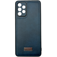 Чехол накладка кожаный Mustang Samsung A32 Темно-синий