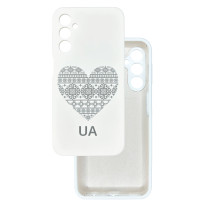 Чохол накладка Silicone Cover Soft Touch Ukraine Samsung A24 / M34 Серце