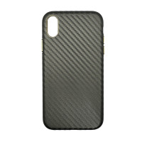 Чехол накладка Carbon Metal Frame iPhone XR серый
