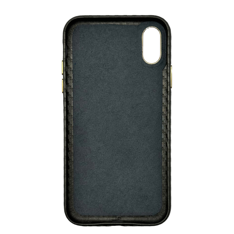 Чехол накладка Carbon Metal Frame iPhone XR серый