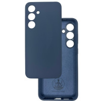 Чехол накладка Silicone Cover Soft Touch ЗК Samsung S24 Plus / S25 Plus темно-синий