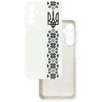 Чохол накладка Silicone Cover Soft Touch Ukraine Samsung A14 Герб+вишиванка